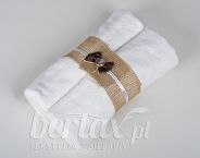 Ręczniki Bambusowe Komplet 2 sztuk (70x140+50x100) kolor Biały 