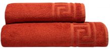 Ręczniki Bamboo Komplet 2 sztuk (50x100+70x140) Ceglany Klucz Grecki